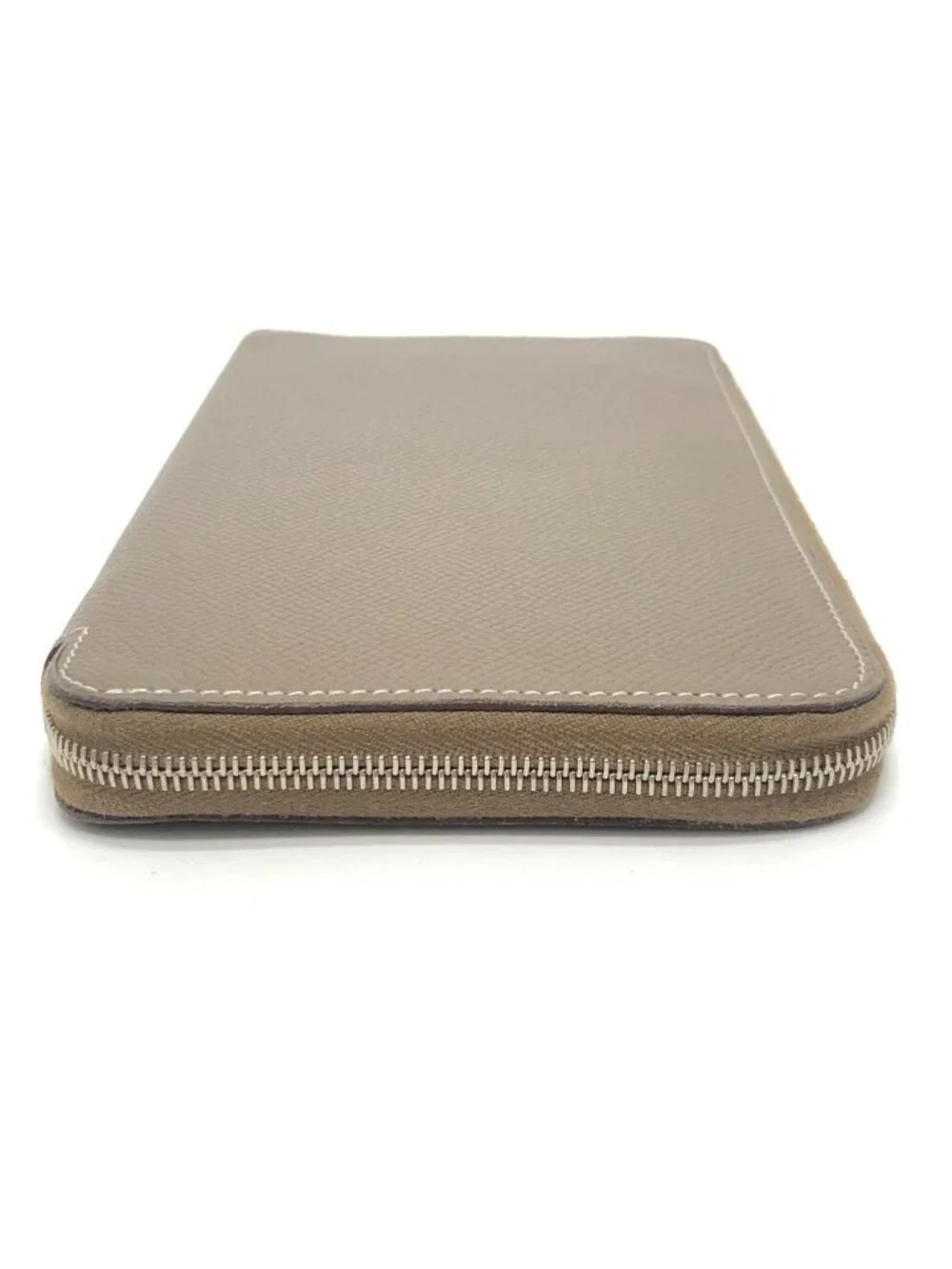 Hermes Wallet Azap Long Silk In Veau Etoupe Brown